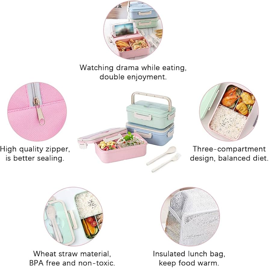 Buy SITAKE Bento Box and Lunch Box for Kids, Come with Lunch Bag
